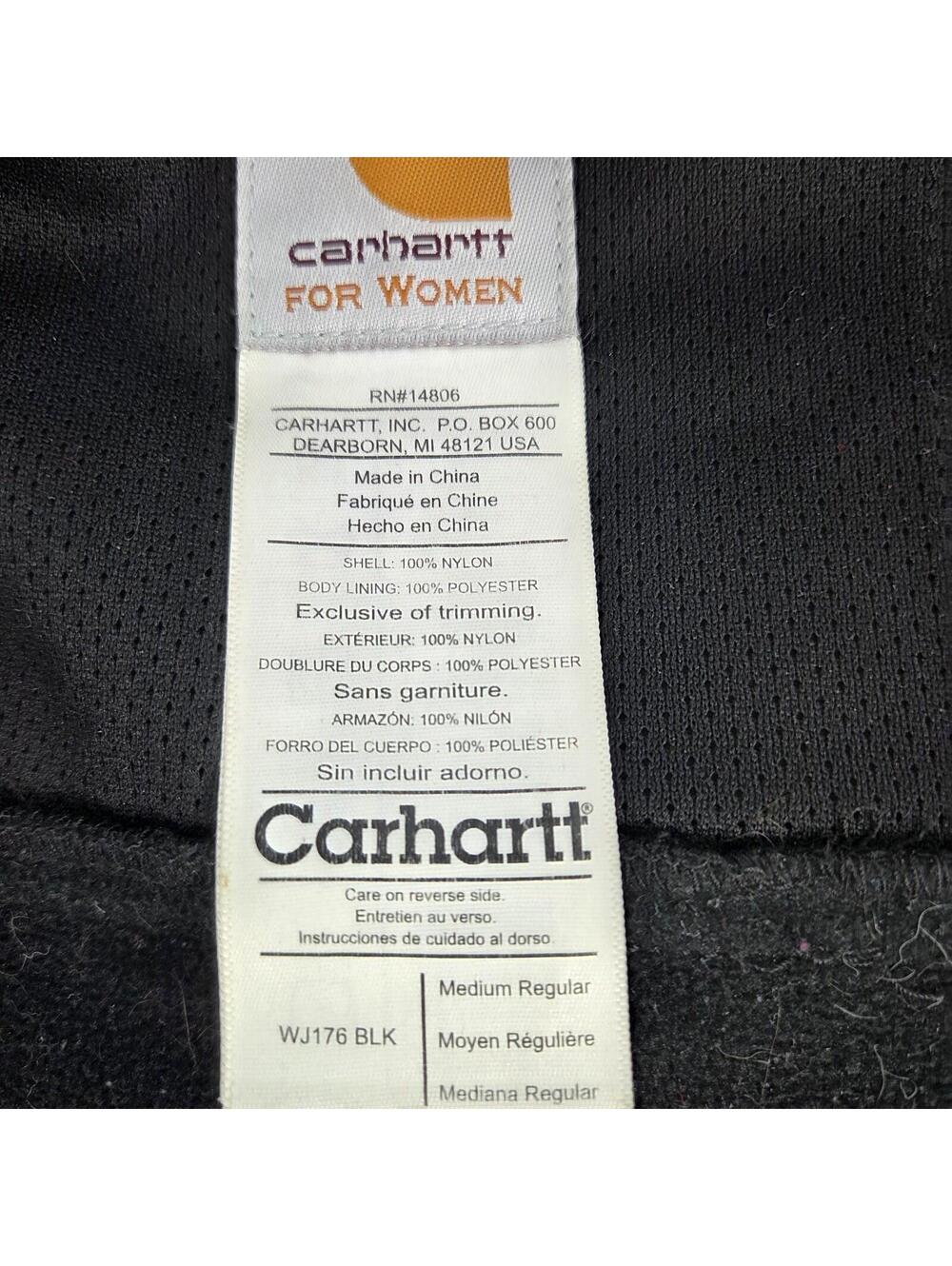 Carhartt Womens Black Full Zip Jacket Size M Softshell Rugged Flex Peak Fleece - Picture 7 of 14